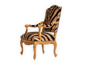 Set of French Empire Napoleonic Style Chairs in South African Zebra Hide
