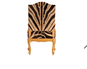Set of French Empire Napoleonic Style Chairs in South African Zebra Hide