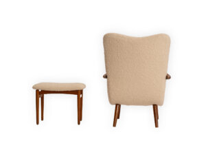 Alfred Christensen Wingback Chair and Ottoman