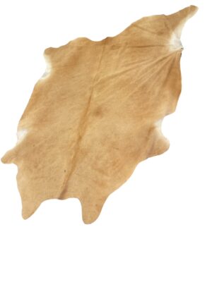 Gomez South African Cowhide Rug In Beige With White Spots