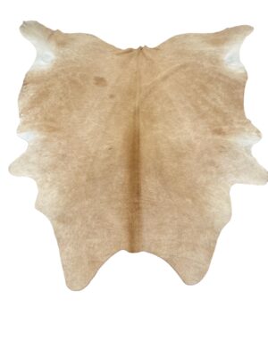 Gomez South African Cowhide Rug In Beige/White With Spots