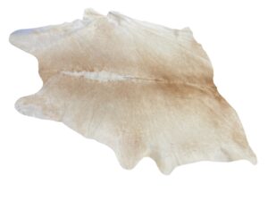 Gomez South African Cowhide Rug In Distressed Light Brown