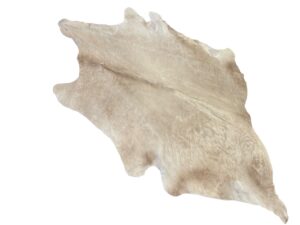Gomez South African Cowhide Rug In White/Grey