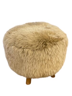 LIGHT BROWN COSSACK SHEEP POUF OTTOMAN 1