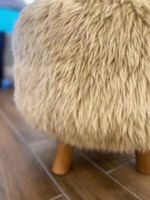 LIGHT BROWN COSSACK SHEEP POUF OTTOMAN 4