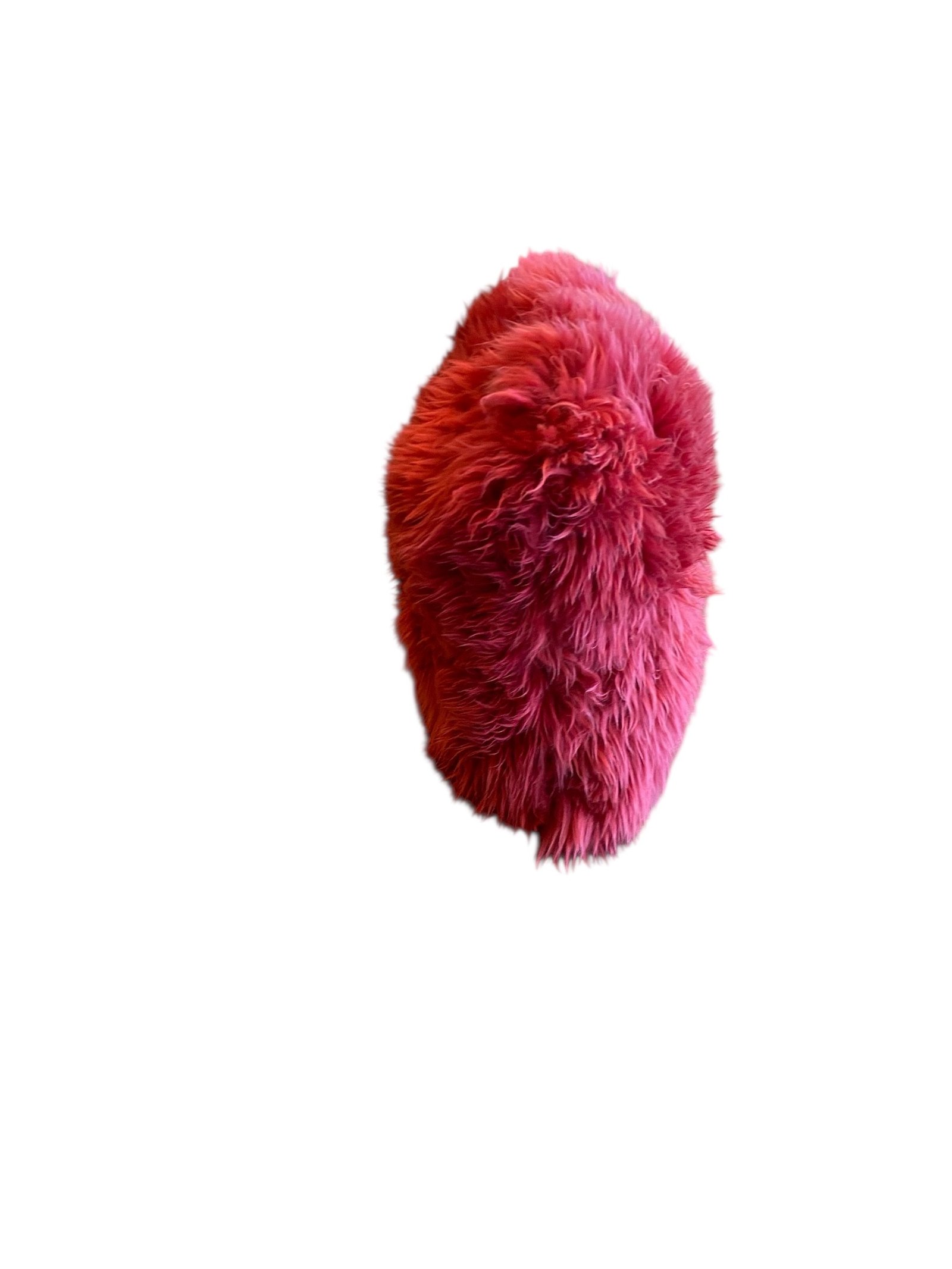 SHAGGY RED PILLOW 2