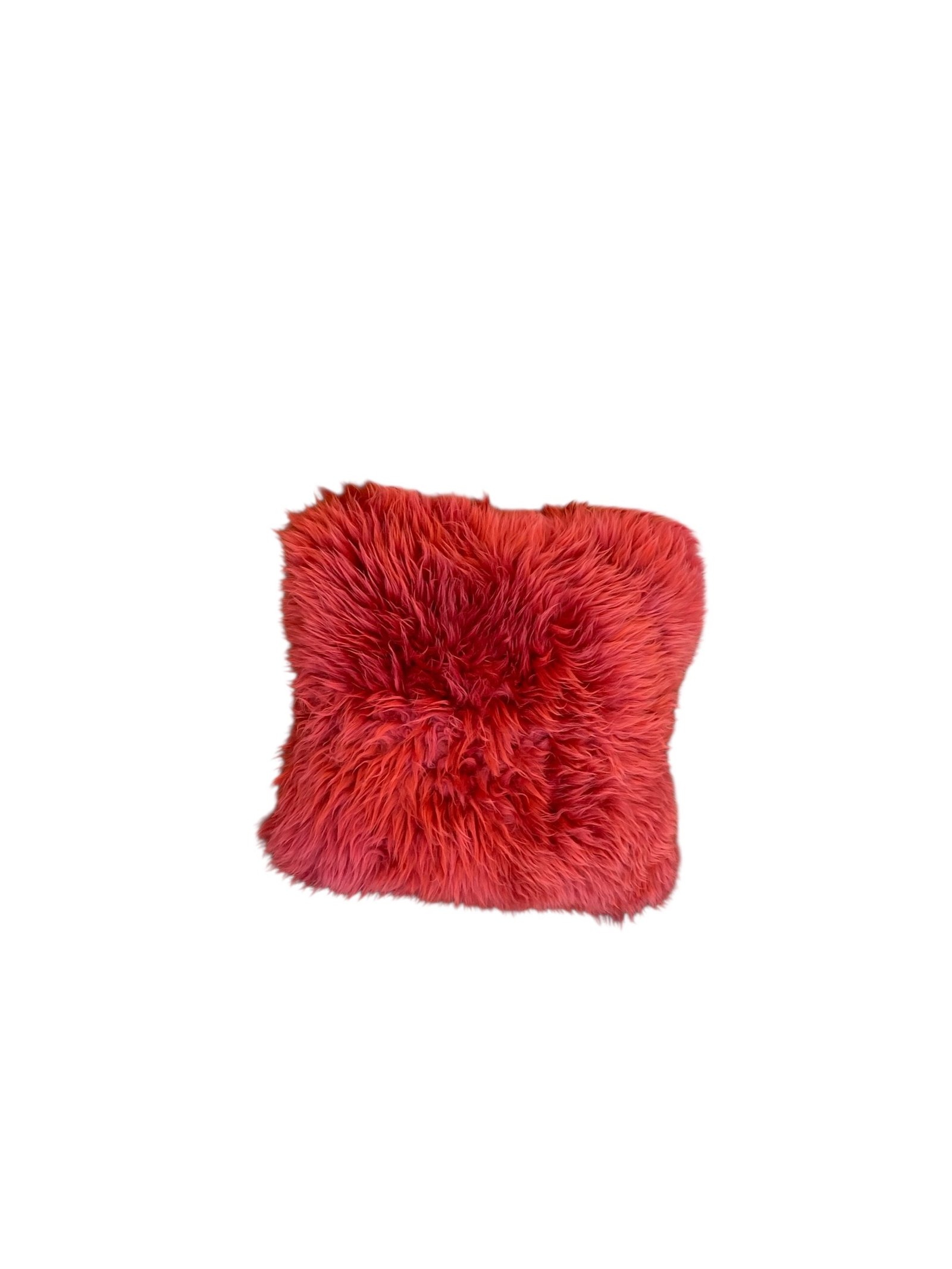 SHAGGY RED PILLOW 3