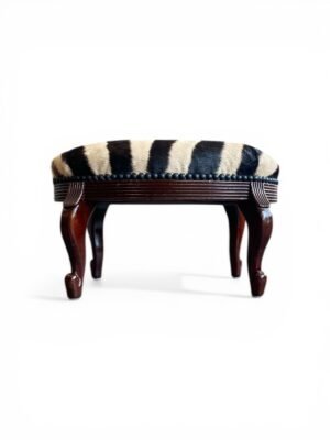 OVAL ZEBRA FOOTSTOOL 1