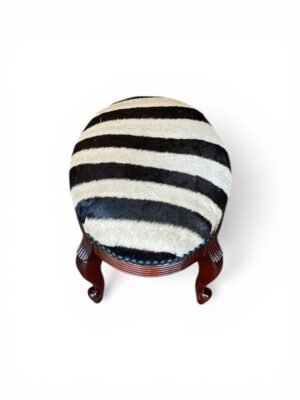 OVAL ZEBRA FOOTSTOOL 4